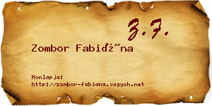 Zombor Fabiána névjegykártya